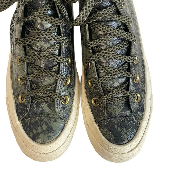Converse X CT Women’s Green All Star Snakeskin High Fashion Sneakers Size 7 - Picture 7 of 14